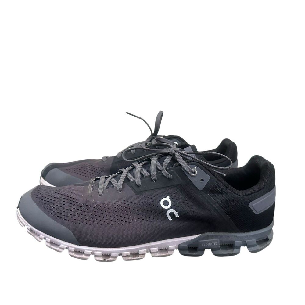 On Cloudflow 3.0 Shoes Mens 14 Gray Black Athletic Running Workout Sneakers - Picture 2 of 11